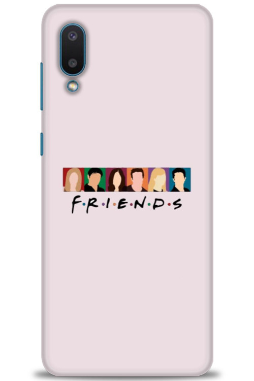 Samsung Galaxy A02 Kılıf HD Baskılı Kılıf - Renkli Friends