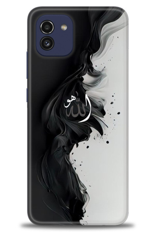 Samsung Galaxy A03 Kılıf HD Baskılı Kılıf - Siyah ve Beyaz