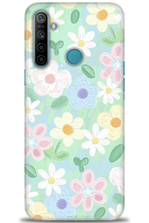 Realme 6i Kılıf HD Baskılı Kılıf - Çiçekk