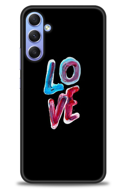 Samsung Galaxy A05s Kılıf HD Baskılı Kılıf - Renkli Love