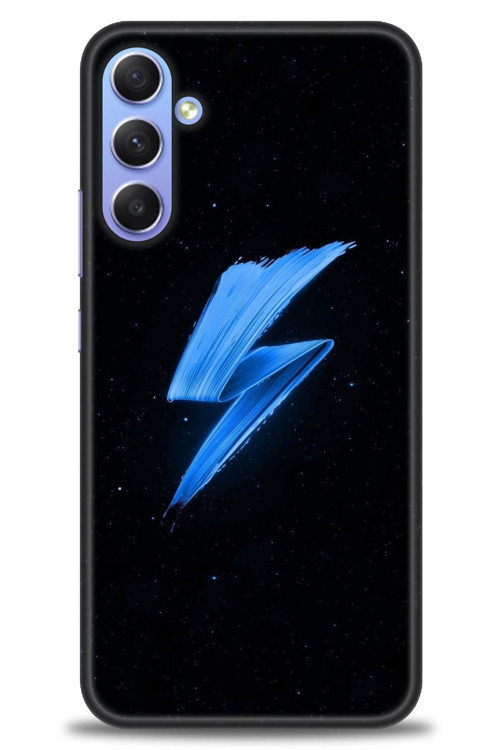 Samsung Galaxy A05s Kılıf HD Baskılı Kılıf - Mavi Şimşek