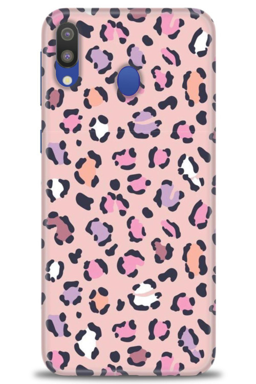 Samsung Galaxy A10S Kılıf HD Baskılı Kılıf - Pembe Leopar