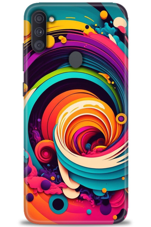 Samsung Galaxy A11 Kılıf HD Baskılı Kılıf - Renk Hortumu