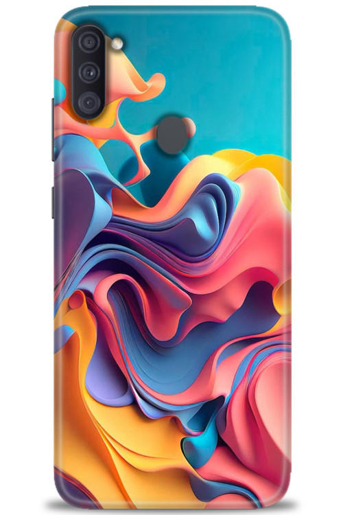 Samsung Galaxy A11 Kılıf HD Baskılı Kılıf - Renkli Su