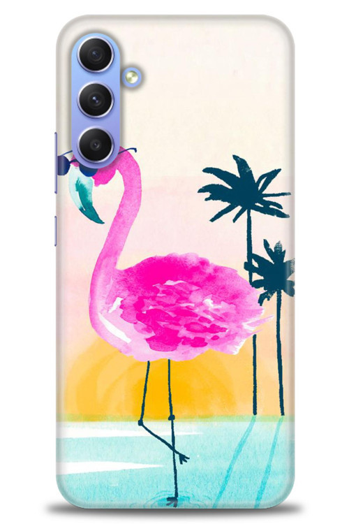 Samsung Galaxy A05s Kılıf HD Baskılı Kılıf - Flamingo