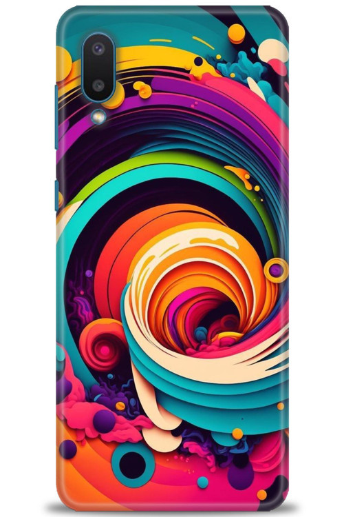Samsung Galaxy A02 Kılıf HD Baskılı Kılıf - Renk Hortumu