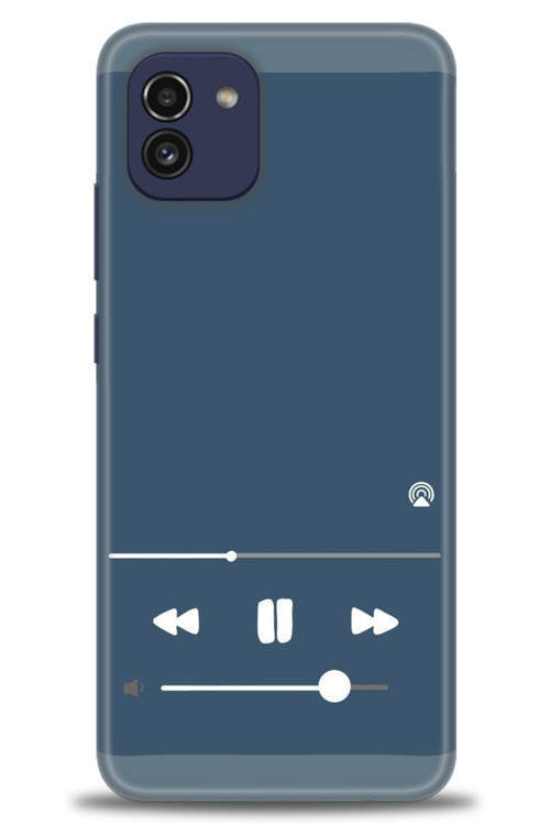 Samsung Galaxy A03 Kılıf HD Baskılı Kılıf - Müzik Çalar