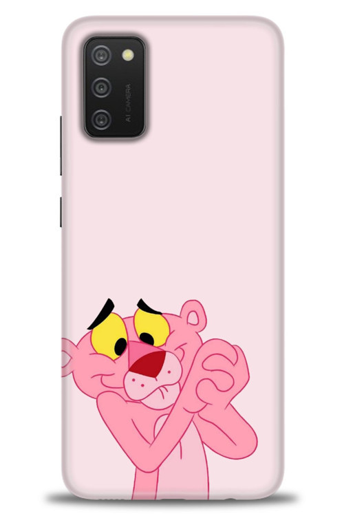 Samsung Galaxy A03S Kılıf HD Baskılı Kılıf - Pembe Panter