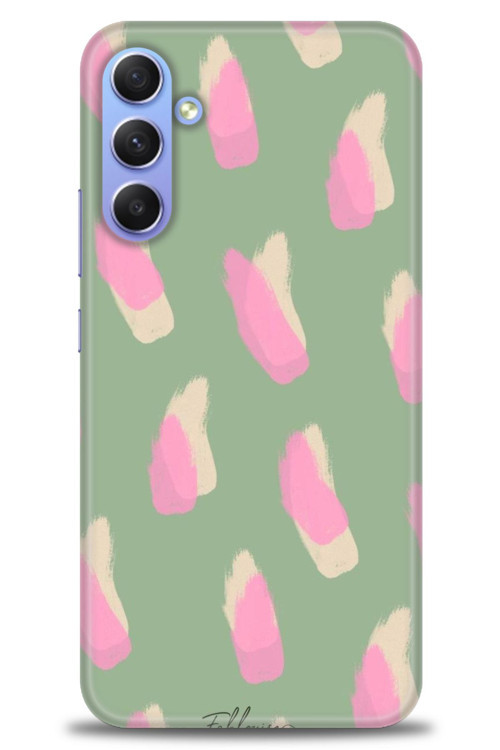 Samsung Galaxy A05s Kılıf HD Baskılı Kılıf - Pembe Krem