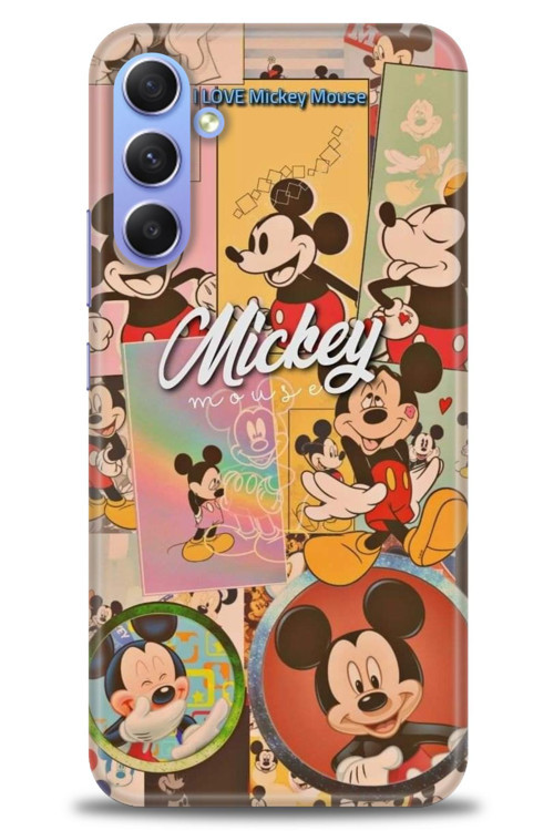 Samsung Galaxy A05s Kılıf HD Baskılı Kılıf - I Love Mickey