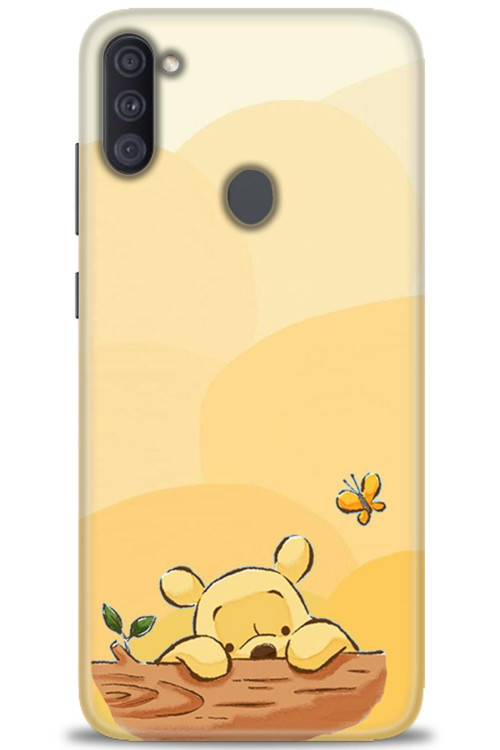 Samsung Galaxy A11 Kılıf HD Baskılı Kılıf - Winnie ve Kelebek