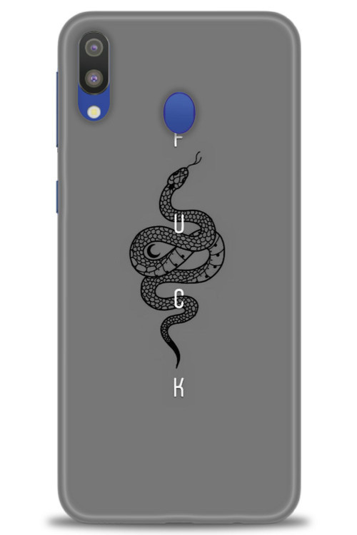 Samsung Galaxy A10S Kılıf HD Baskılı Kılıf - Siyah Yılan