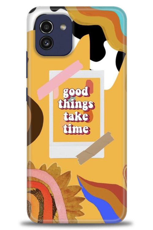 Samsung Galaxy A03 Kılıf HD Baskılı Kılıf - Take Time