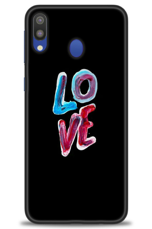 Samsung Galaxy A10S Kılıf HD Baskılı Kılıf - Renkli Love