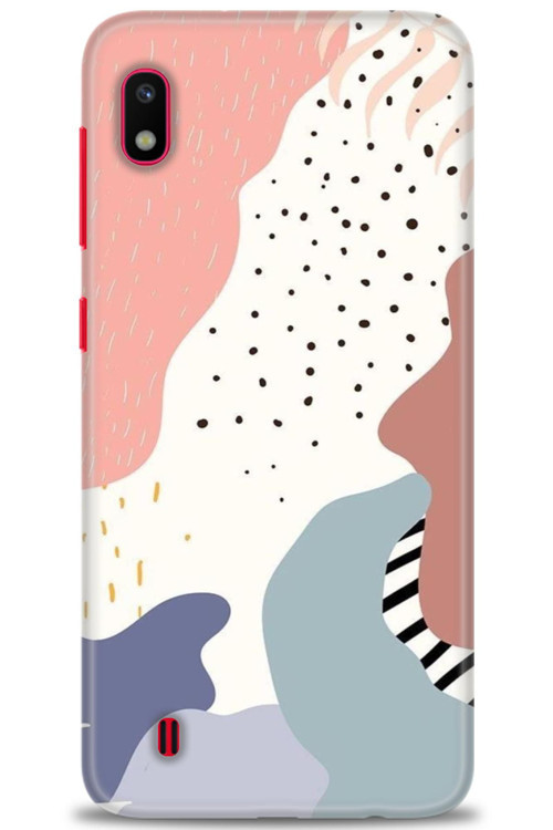 Samsung Galaxy A10 Kılıf HD Baskılı Kılıf - Yaprak ve Benekler