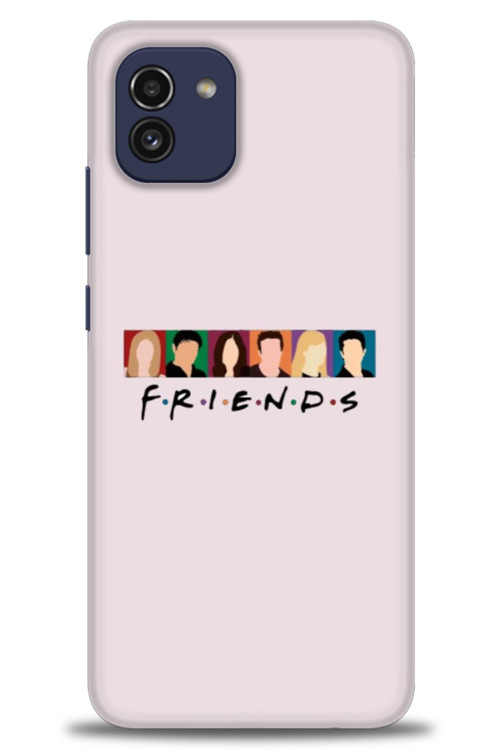 Samsung Galaxy A03 Kılıf HD Baskılı Kılıf - Renkli Friends
