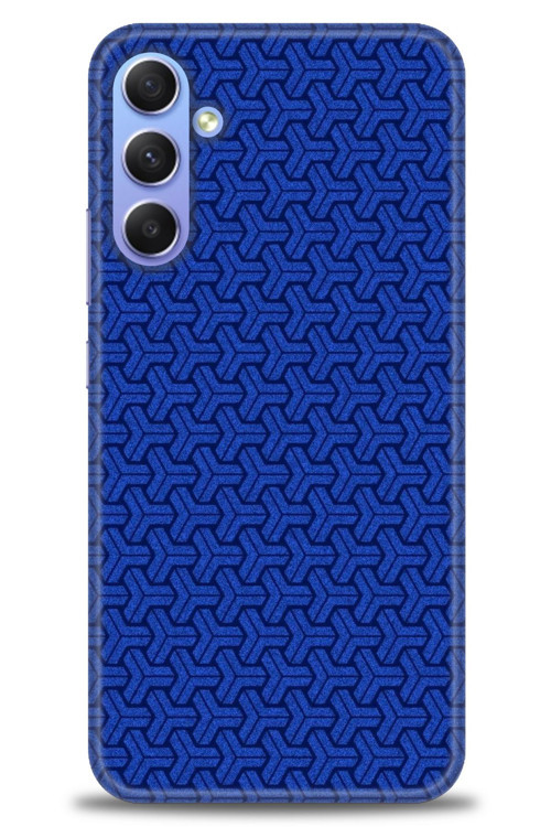 Samsung Galaxy A05s Kılıf HD Baskılı Kılıf - Mavi Örüntü