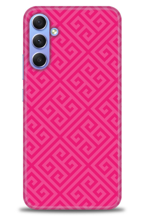 Samsung Galaxy A05s Kılıf HD Baskılı Kılıf - Pembe Mozaik