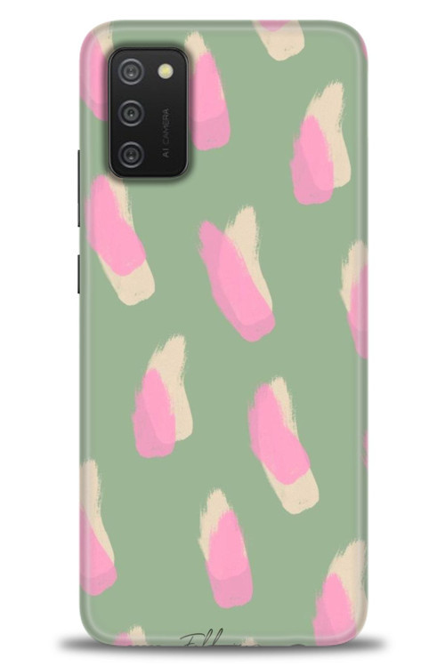 Samsung Galaxy A03S Kılıf HD Baskılı Kılıf - Pembe Krem