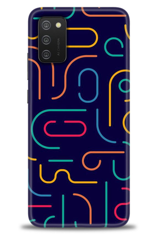 Samsung Galaxy A02S Kılıf HD Baskılı Kılıf - Renkli Çubuklar
