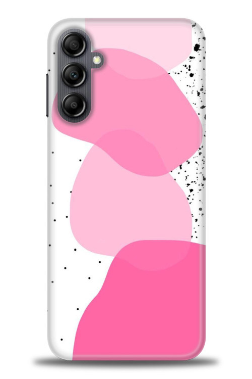 Samsung Galaxy A14 Kılıf HD Baskılı Kılıf - Pembe Beyaz Siyah