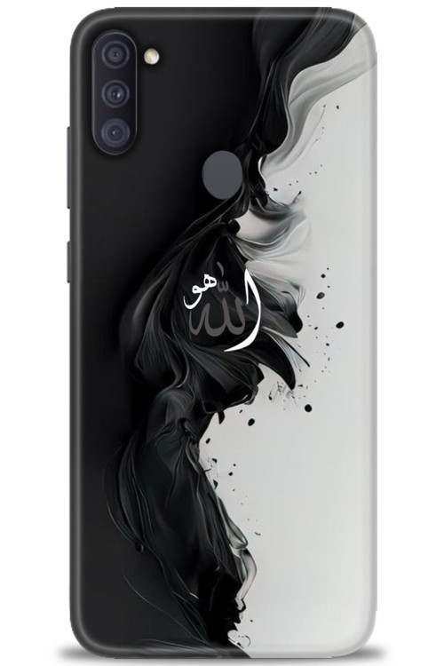 Samsung Galaxy A11 Kılıf HD Baskılı Kılıf - Siyah ve Beyaz