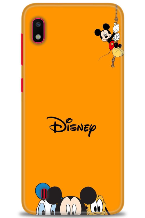 Samsung Galaxy A10 Kılıf HD Baskılı Kılıf - Turuncu Disney