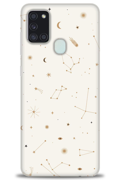 Samsung Galaxy A21S Kılıf HD Baskılı Kılıf - Yıldız Haritası