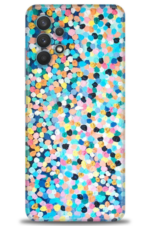 Samsung Galaxy A32 Kılıf HD Baskılı Kılıf - Renkli Benekler