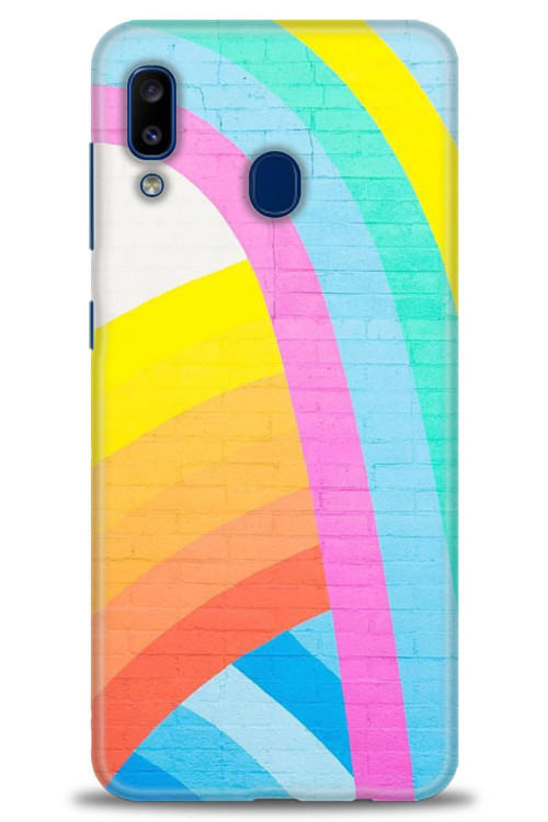 Samsung Galaxy A30 Kılıf HD Baskılı Kılıf - Renkli Duvar