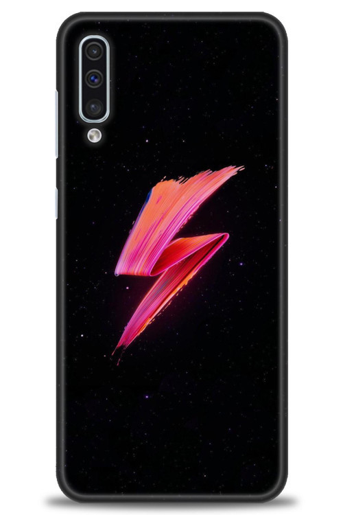 Samsung Galaxy A30S Kılıf HD Baskılı Kılıf - Pembe Şimşek