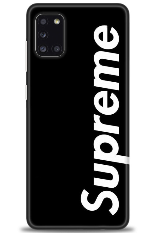 Samsung Galaxy A31 Kılıf HD Baskılı Kılıf - Supreme Siyah