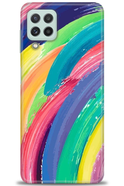 Samsung Galaxy A22 Kılıf HD Baskılı Kılıf - Rengarenk