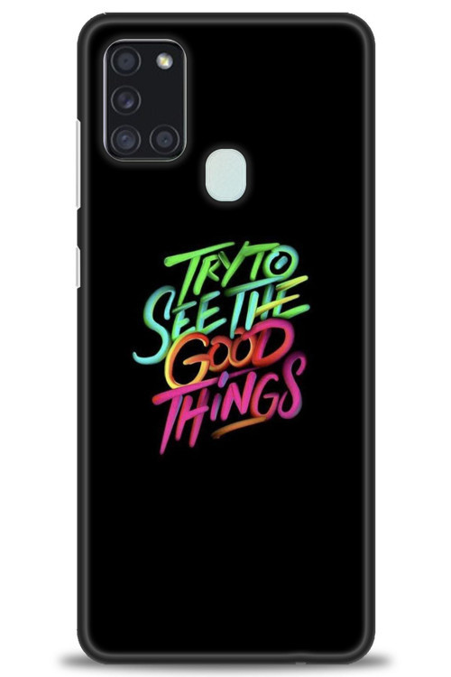 Samsung Galaxy A21S Kılıf HD Baskılı Kılıf - Good Things