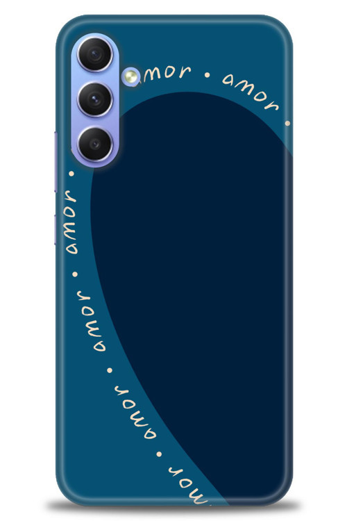 Samsung Galaxy A24 Kılıf HD Baskılı Kılıf - Amor Mavi