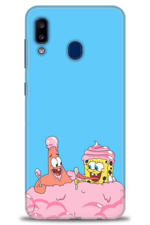 Samsung Galaxy A30 Kılıf HD Baskılı Kılıf - SpongeBob