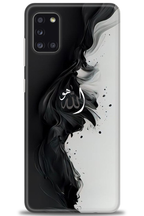 Samsung Galaxy A31 Kılıf HD Baskılı Kılıf - Siyah ve Beyaz