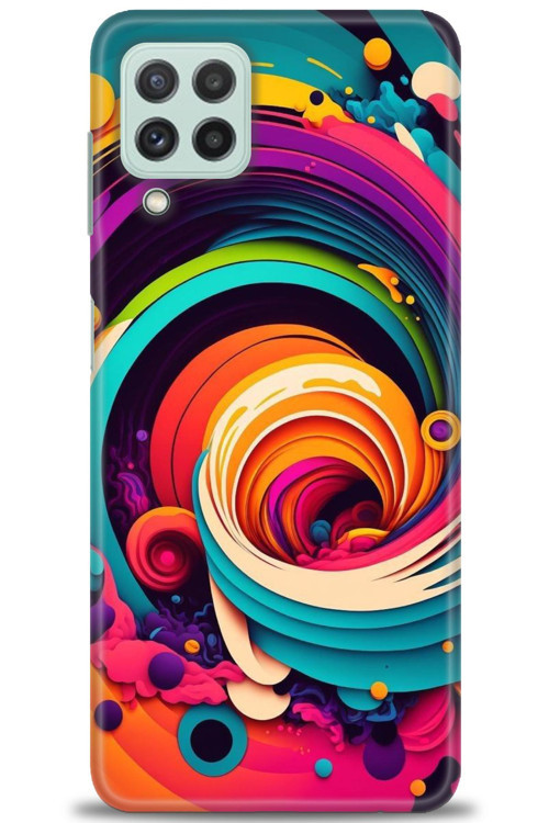 Samsung Galaxy A22 Kılıf HD Baskılı Kılıf - Renk Hortumu
