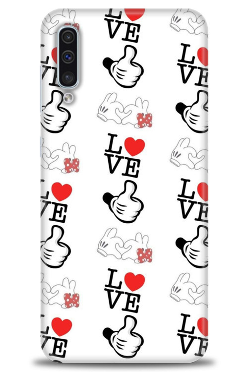 Samsung Galaxy A30S Kılıf HD Baskılı Kılıf - Love Mickey