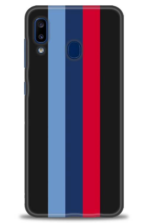 Samsung Galaxy A30 Kılıf HD Baskılı Kılıf - Bordo Çubuk
