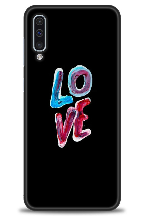 Samsung Galaxy A50S Kılıf HD Baskılı Kılıf - Renkli Love