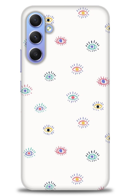 Samsung Galaxy A24 Kılıf HD Baskılı Kılıf - Renkli Gözler