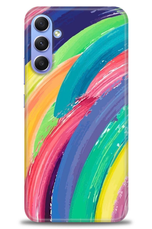Samsung Galaxy A24 Kılıf HD Baskılı Kılıf - Rengarenk