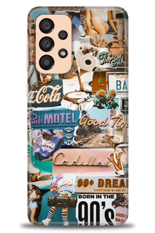 Samsung Galaxy A33 5G Kılıf HD Baskılı Kılıf - Pink Motel