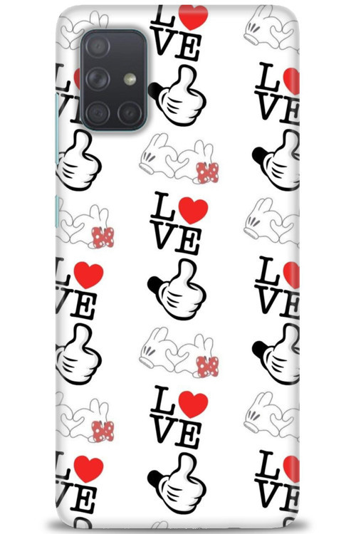 Samsung Galaxy A51 Kılıf HD Baskılı Kılıf - Love Mickey