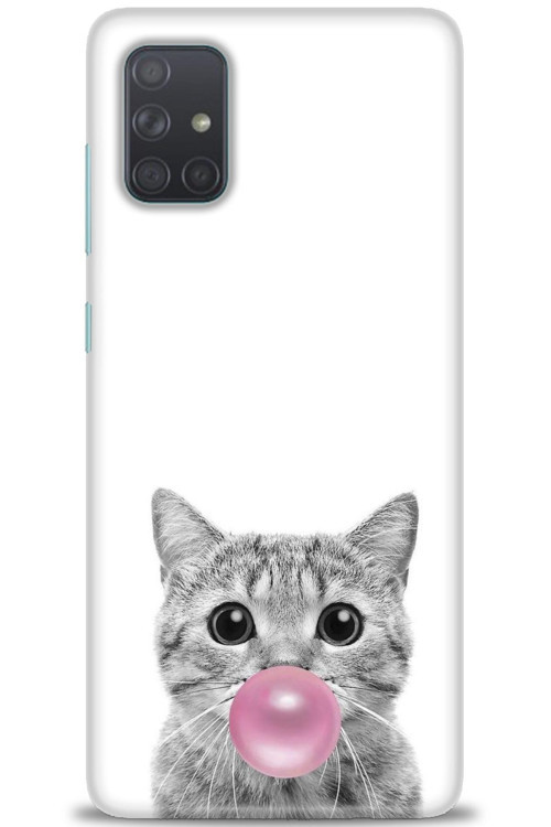 Samsung Galaxy A51 Kılıf HD Baskılı Kılıf - Cat