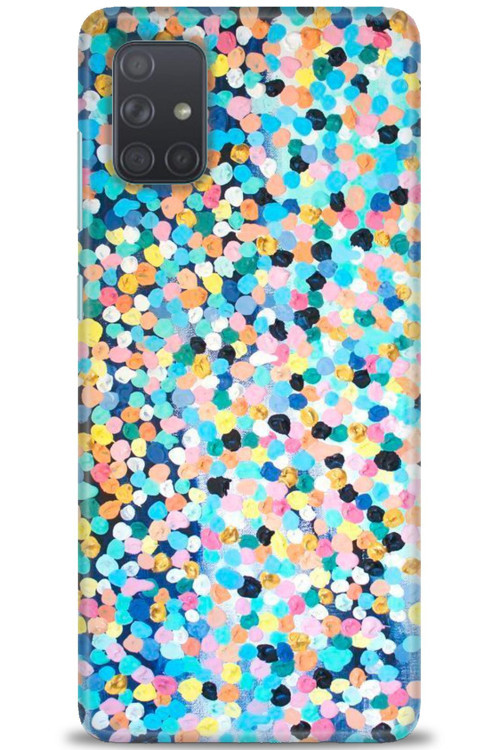 Samsung Galaxy A51 Kılıf HD Baskılı Kılıf - Renkli Benekler