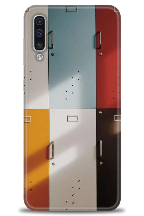 Samsung Galaxy A50S Kılıf HD Baskılı Kılıf - Renkli Kapılar