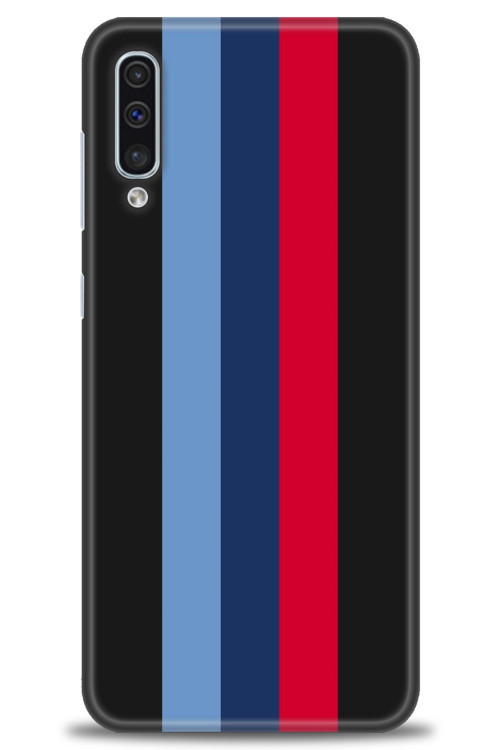 Samsung Galaxy A50S Kılıf HD Baskılı Kılıf - Bordo Çubuk