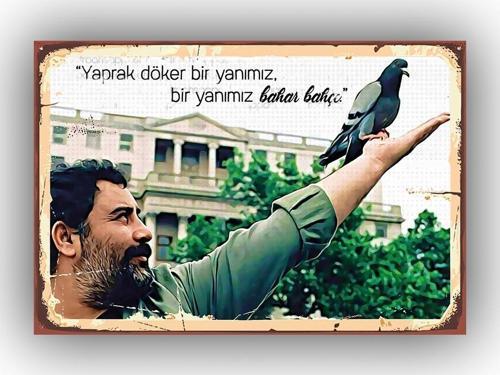 Ahmet Kaya yazılı Ahşap Tablo 20x30